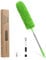 Vicloon Extendable Microfiber Duster, Feather Duster with Extra Long 100 inches Telescopic Pole and Bendable Head, Hand Duster for Cleaning High Ceiling Fans, Cars, Blinds, Cobweb Green
