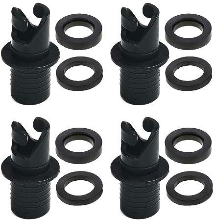 Kingsea Inflatable Kayak Pump Adapter,Paddle Board Air Pump Hose Adapter Air Valve Nozzle Kayak Air Pump Replacement Accessories for Inflatable Boat Bed Halkey Roberts (4Pack)