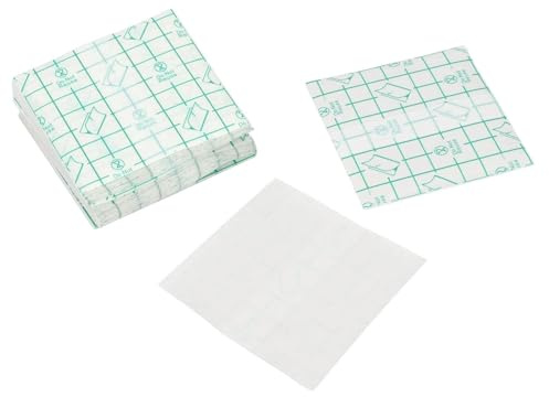 100 Stück selbstklebende wasserdichte Bandage, Einweg-Verband aus transparenter Stretchfolie, atmungsaktive Tattoo-Bandagen, Abdeckung für Schwimmen, Duschen, 8 x 8 cm/3,1 x 3,1 Zoll