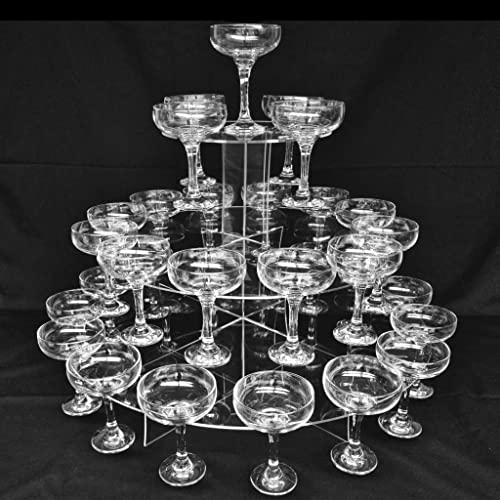 Servewell Champagne/Prosecco Wedding & Party Stands for Coupe glasses & Champagne Bottles -Reusable