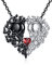 VENACOLY Gotische Schädel Halskette Sterling Silber Liebe Herz Anhänger Schädel Schmuck Geschenke für Frauen Frau Freundin