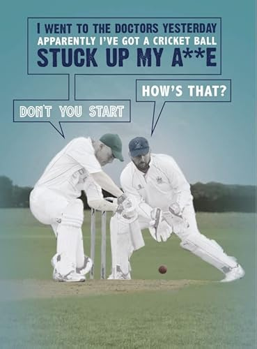 Funny Howzat Cricket Greeting Card – Humorous Cricket Pun Card for Birthday and Any Occasion For Cricket Fans