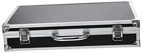 Hemoton Briefcases Aluminum Toolbox Black Aluminum Briefcase with Lock Cosmetic Case Briefcase for Men Hard Case with Foam Metal Case Hard Cases Miss Carrying Case Instrument Abs
