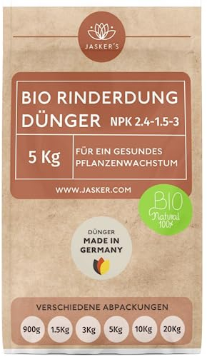 Bio Rinderdung Dünger 5Kg - Ideal als Naturdünger - 100% natürlich - Tierfreundlich