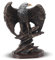 WOOXGEHM Adlerstatue, Aus Harz, Hohe Präzision, Klare Textur, Lebensechte ROC Ausgebreitete Flügel, Wunderschöne Retro Bronzemalerei, Adler für Wohnzimmer, Bürodekoration, Geschenk für Vogelliebhaber