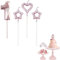 1st Birthday Candle Rose Gold Number 1 Candle for Birthday Cake with Heart-Shaped Candles, Rose Gold 1 Candle for Cake Birthday Cake Topper Decorations for Girls Birthday Wedding Anniversary Party