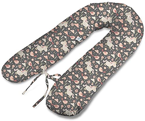 ekm trade Typ V 180cm XL Stillkissen Schwangerschaftskissen Lagerungskissen Seitenschläferkissen Handmade 100% Zertifizierte Baumwolle Geräuschlos (34)
