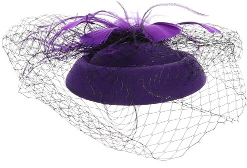 minkissy Pillbox Hut Mit Schleier Stirnband Und Blumenornament Für Damen - Stilvoller Faszinator Für Hochzeit Cocktailparty Und Fotografie