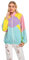 Seaehey 80er Jahre Jacke Trainingsjacke Damen Retro Trainingsanzug Tracksuit Sportswear Bunt Mantel Hip-Hop Disco 80er 90er Jahre Outfit Karneval Mottoparty