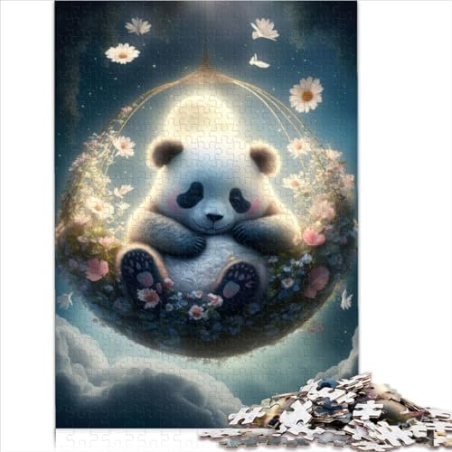 Puzzles Baby Panda 1000 Teile Premium 100% recyceltes Brett für Erwachsene Kinder ab 14 Jahren Dekomprimierendes intellektuelles Lernspielzeug 1000 Teile (26 x 38 cm)
