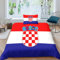 AAHARYA Flaggege von Kroatien Bettwäsche Nationale Flaggege Bettwäsche Kinder Bettwäsche Set 3 Teilig Bettwäsche Weich, Pflegeleicht,Bettbezug Kissenbezug Mit Reißverschluss Single（135x200cm）