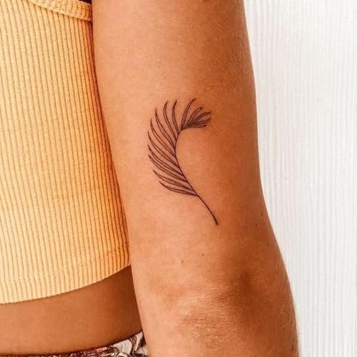 Inkster® Flower Straw Tattoo | Temporäres Tattoo mit EU-Kosmetikzertifizierung | wasserfest + vegan | revolutionäres 2-Wochen-Tattoo | Fake Tattoos und Klebetattoos für Erwachsene