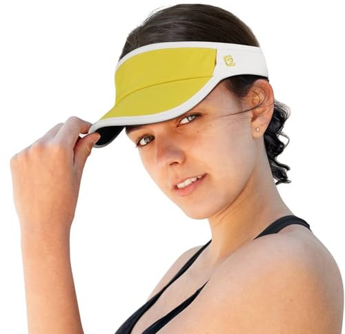 GADIEMKENSD Sun Visors Hats for Women Men Beach Hat Summer Straw Sun hat Fashion Foldable Wide Brim Sombreros UV Protection para Mujer para Ponytail Caps for Running Hiking Football Golf Yellow White