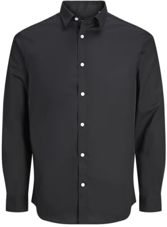 JJ Rebel Herren Jrebgavin Solid Shirt Ls Noos Hemd (1er Pack)