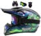 Youth Motocross Helmet, Kid Motorbike Helmet MX Quad ATV Sports Enduro Crash Dirt Bike Helmet, Adult Full-Face Off Road Motorcycle Crash Helmet, with Goggles Mask Gloves (Color : Green, Size : S(52-