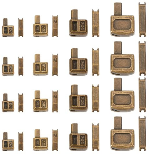 PH PandaHall 16 kit de Réparation de Fermeture Éclair 4 taille Goupille D'Insertion de Fermeture à Glissière en Métal Loquet de Fermeture à Glissière pour Veste Manteau à Capuche Tente Bronze Antique