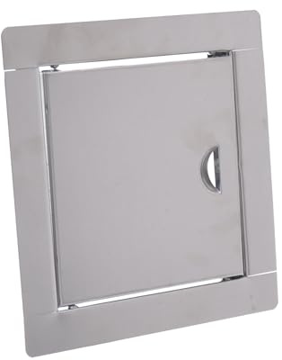 Aqbau® Revisionsklappe Edelstahl 60x60 cm Wartungstür Metall mit Schnappverschluss, Revisionstür, Revision, Wartungsklappe Trockenbau, Einbau links/rechts