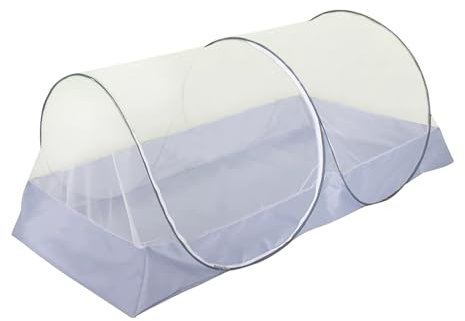 Mosquitera plegable para cama individual, 200 x 100 cm, mosquitera desplegable, para cama, cama individual, plegable, mosquitera de viaje, con cremallera lateral, para camping (C)