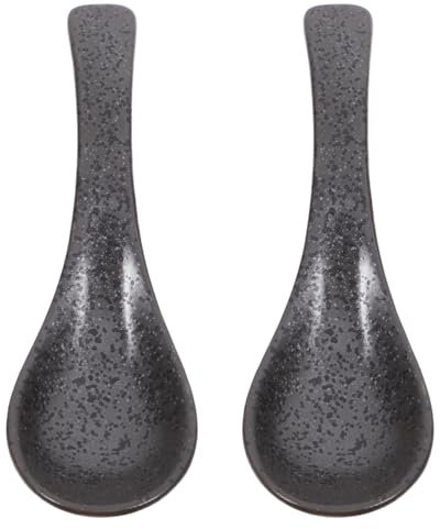 JECOMPRIS Ceramic Soup Spoon Japanese Retro Design for Ramen Dumplings and Soups Elegant Asian Tableware with Smooth Easy-Clean Surface