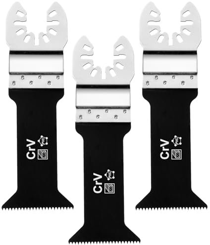 PAYA 3-teilige Oszillierende Multitool-Sägeblätter speziell für Holz & PVC - Hochleistungsklingen mit 42mm Blattbreite - Ideal für präzise Schnitte in Weichholz, Hartholz und PVC-Platten HP86