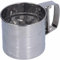 CHEFZOCO Tamizador de harina, Tamiz Harina, Tamiz Harinero, Colador de harina, Criba de harina, Tamiz de repostería, Diámetro 10.5 cm, Altura 9.5 cm, Capacidad 250 gr, acero inoxidable