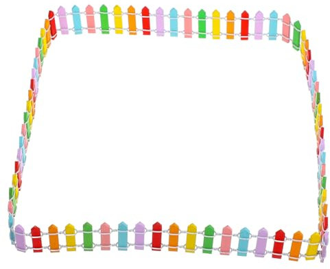 SEWOART Holzzaun Gartenzaun Mini-lattenzaun Für Garten Mikro-landschaftszaun Gartenkantenzaun Feengartenzaun Einfassung Für Landschaftsgestaltung Kleiner Lattenzaun