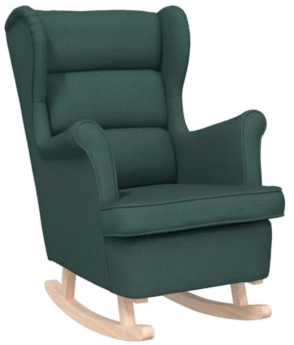 vidaXL Schaukelsessel Dunkelgrün 74x90x102 cm Stoff