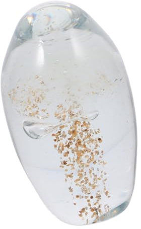 QUMIIRITY Glass Jellyfish Dekoration Bunte Glasfigur Mit Einzigartigem Quallen-Design Für Stilvolle Tischgestaltung Handgefertigtes Wohnaccessoire Aus Hochwertigem Glas Für Geschenkideen