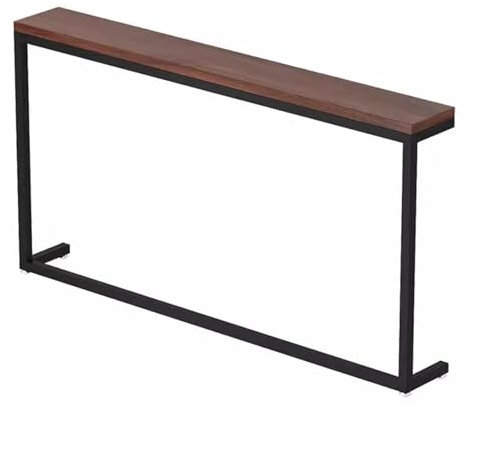 Console d'entrée étroite avec cadre en métal pour décoration de salon, 20 cm de large, pour couloir, canapé (marron, 120 x 15 x 85 cm)