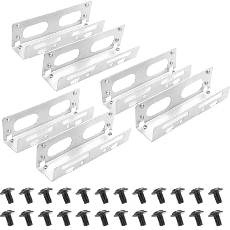 YAODHAOD 8,9 cm bis 13,3 cm SSD/HDD-Montagehalterung, wandelt jede 3,5-Zoll-Festplatte in einen 5,25-Zoll-Laufwerksschacht um, Metall-Montagehalterung, interne Festplatten-Montagehalterung für PC/NAS