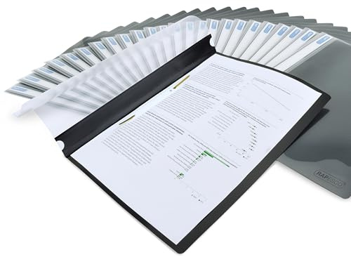 Rapesco 1815 ECO Carpetas Dossier con Fastener de Presentación, A4, Negra, Paquete de 25