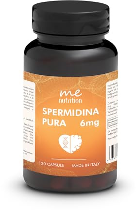 Spermidina Pura Alto Dosaggio | 6mg per dose | 120 capsule | Supporto Cellulare Anti-Age con Benefici per Cuore, Cervello e Longevità Made in Italy | Me Myeasy