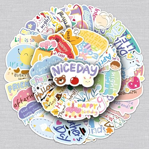 LYunMu Wichtige Tage Aufkleber 50 Stücke Niedlich Deko für Auto Laptop Skateboard Fahrrad Moped Motorrad Fahrrad Computer,Geeignet für Erwachsene Kinder Important Day ästhetisch Sticker Set