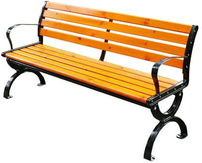 YPAPBHT Outdoor Massivholz Bank Bank Garten Rückenlehne Stuhl Park rostfrei Holzstuhl(150cm)