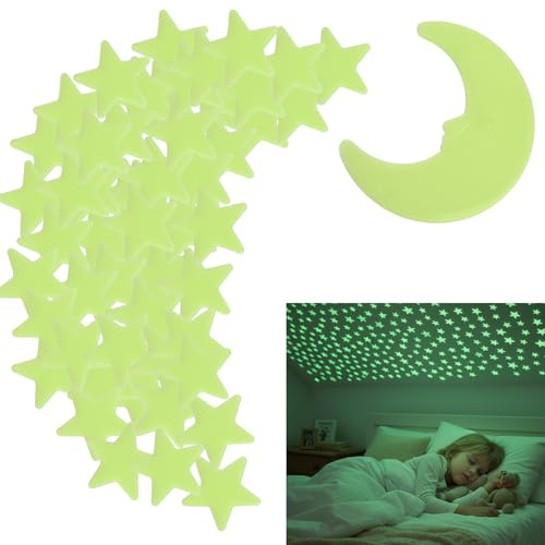 302 Pcs Leuchtsterne Kinderzimm Leuchtsterneer Leuchtende Sterne Wandsticker Im Dunkelen für Die Decke Erstellen Realistischen Sternenhimmel Raumdeko