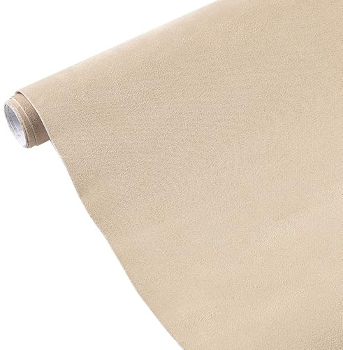 Alvorox Nastro Adesivo in Velluto 30x152cm, Tessuto in Pelle Scamosciata Autoadesivo Beige, Rivestimento per Tetto Auto Adesivo per Fai Da Te, Pannello Interno per Auto, Mobili, Gioielli
