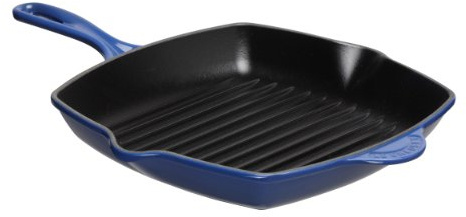 Le Creuset Bistecchiera Quadrata in Ghisa, 26 cm, Blu Sfumato