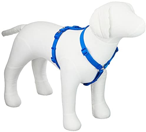Trixie 203402 Premium Pettorina ad H, Per Cani, Blu, Taglia M-L (52-75 cm/20 mm)