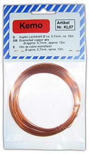 Kupferlackdraht Durchmesser: 0,7mm, Länge: 12m