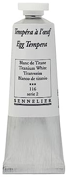 Sennelier Tempera Paint, 21ml, Titanium White S2