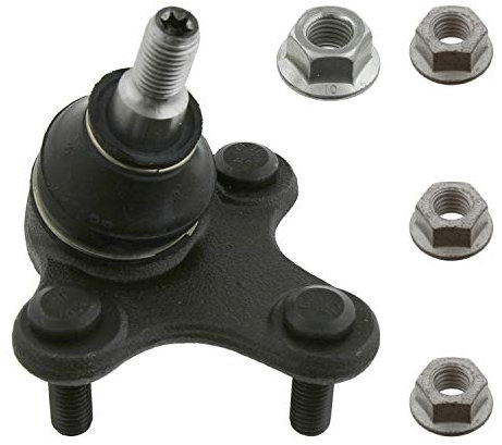 febi bilstein 36735 Ball Joint with lock nuts, pack of one, Black