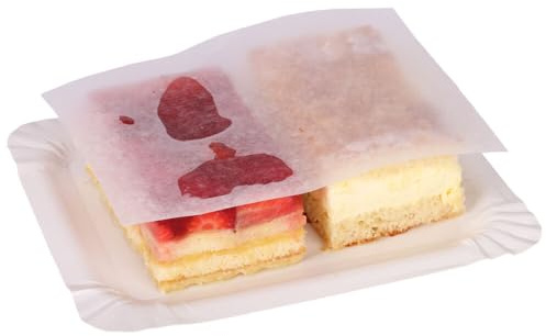 Wango 1000x Sahneabdeckpapier, Trennpapier für Kuchen, Wachspapier in weiß, 12 x 18 cm