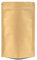 50 Kraft Paper Stand-Up Reusable Food Pouches (90mm X 140mm X 30mm) | Foil-Lined, Heat-Sealable | Resealable Ziplock Bags Tear Notch | Brown Paper Packaging for Coffee Beans, Nuts & Snacks Etc