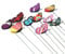 Accessotech 10x 7cm Colourful Butterflies On Sticks Party Wedding Decoration Art DIY Garden