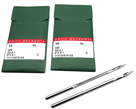 GROZ-BECKERT NEEDLE - 20 Stück Groz-Beckert 214X1 DDX1 Nähmaschinennadeln Passt für Singer 45K Consew SK-2R Adler 104 (25/200)
