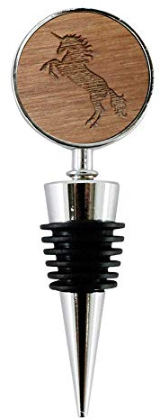 Jorvik Wood Unicorn Design Wine Bottle Stopper