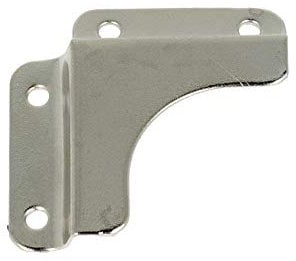 Angoli per fissaggio specchi, Spessore max specchio 5 mm, Ferro nichelato, Colore grigio, Confezione 4 pezzi