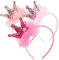 BJ-SHOP Madchen Krone, Prinzessin Tiara Set Tiara Elastisches Haarband Sparkling Crown Stirnband 3 Stuck