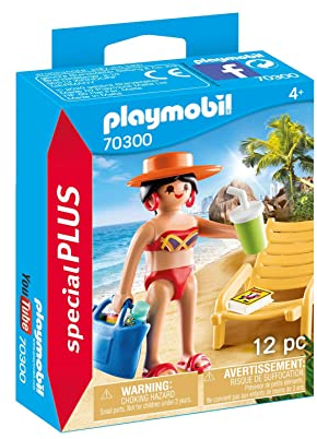 PLAYMOBIL Special Plus 70300 Urlauberin mit Liegestuhl, ab 4 Jahren