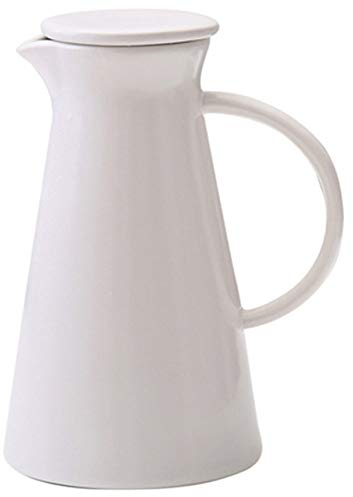 CCEKD Teteras 1300ML Jarra de agua de cerámica Oficina Jarra de agua caliente fría Tetera Dispensador de bebidas a prueba de calor Vajilla, blanco